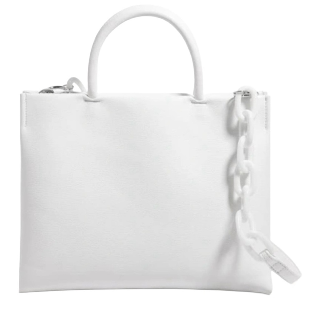 House of Want We Gram Small Tote White Vegan Leather Quiet Luxury Minimalist Bag